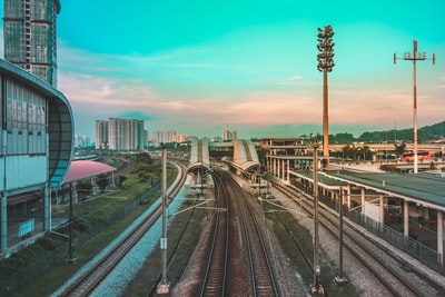 Aerial photographs at the railway station
